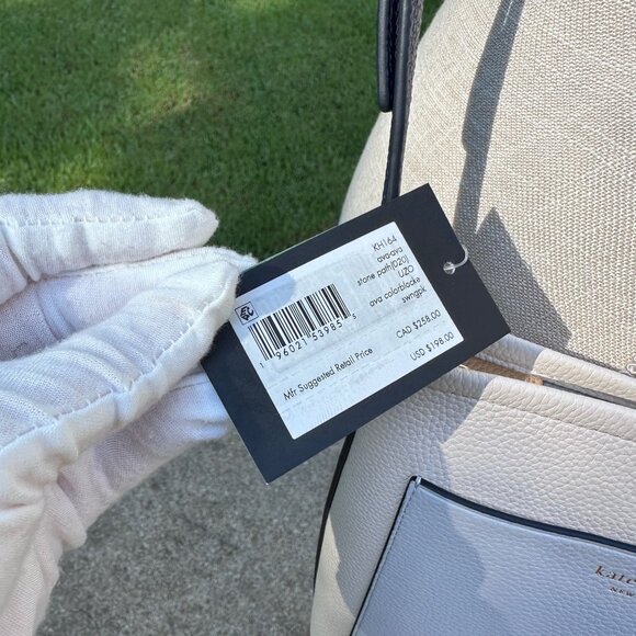 Kate Spade KH164 Ava Colorblock Pebbled Leather Swingpack Crossbody Bag NWT - Picture 8 of 16